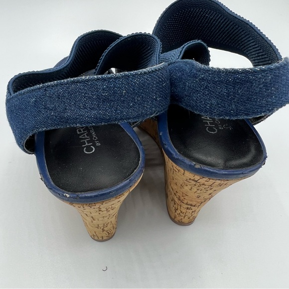 Charles David Women Blue Wedge Sandal US 8.5 - Picture 3 of 14